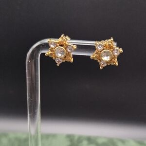 Gold-tone Snowflake Earrings